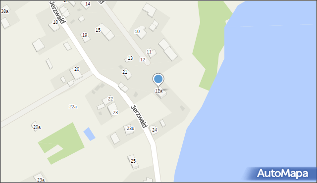 Jerzwałd, Jerzwałd, 12a, mapa Jerzwałd