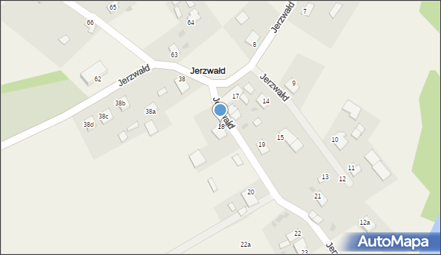 Jerzwałd, Jerzwałd, 18, mapa Jerzwałd