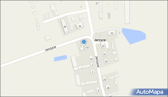Jerzyce, Jerzyce, 1, mapa Jerzyce
