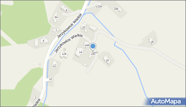 Jerzykowice Wielkie, Jerzykowice Wielkie, 14C, mapa Jerzykowice Wielkie