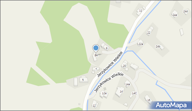 Jerzykowice Wielkie, Jerzykowice Wielkie, 9A, mapa Jerzykowice Wielkie