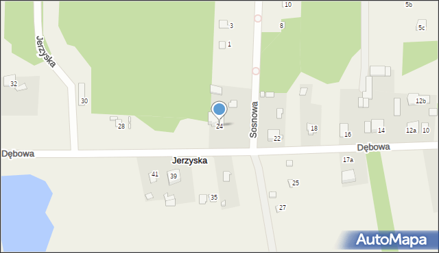 Jerzyska, Jerzyska, 24, mapa Jerzyska