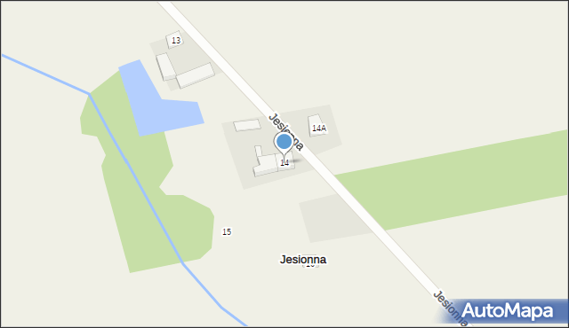 Jesionna, Jesionna, 14, mapa Jesionna