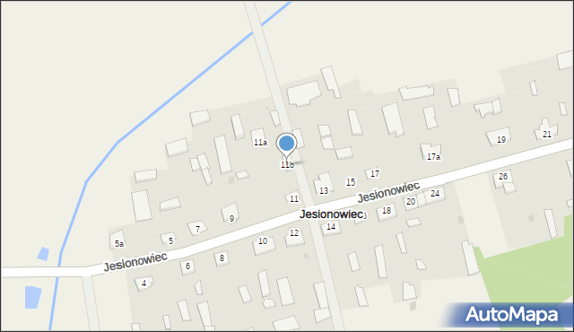 Jesionowiec, Jesionowiec, 11b, mapa Jesionowiec