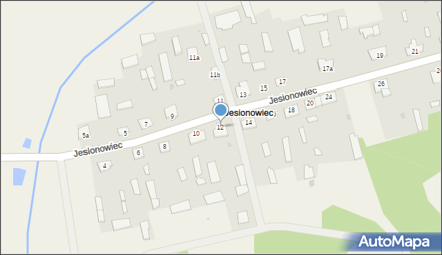 Jesionowiec, Jesionowiec, 12, mapa Jesionowiec