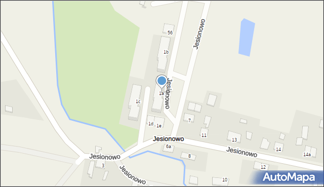 Jesionowo, Jesionowo, 1a, mapa Jesionowo