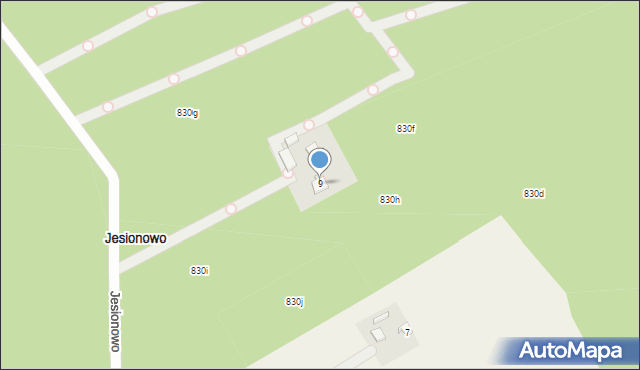 Jesionowo, Jesionowo, 9, mapa Jesionowo
