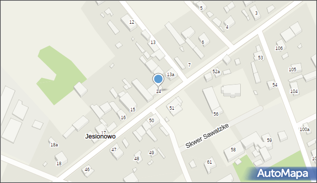 Jesionowo, Jesionowo, 14, mapa Jesionowo