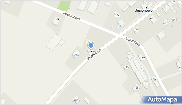Jesionowo, Jesionowo, 25, mapa Jesionowo