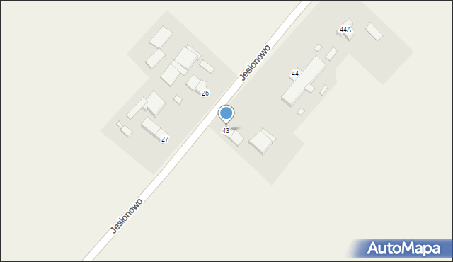 Jesionowo, Jesionowo, 43, mapa Jesionowo