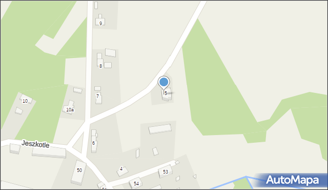 Jeszkotle, Jeszkotle, 5a, mapa Jeszkotle