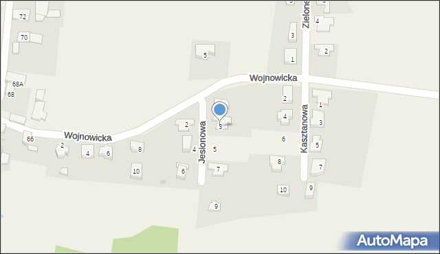 Jeszkowice, Jesionowa, 3, mapa Jeszkowice