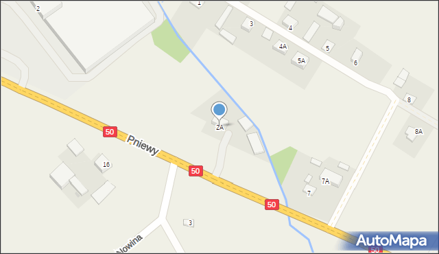 Jeziora, Jeziora, 2A, mapa Jeziora