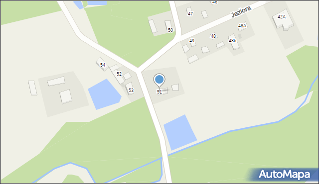 Jeziora, Jeziora, 51, mapa Jeziora