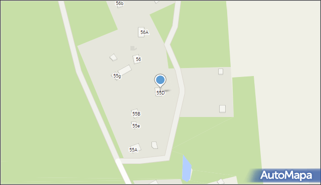 Jeziora, Jeziora, 55D, mapa Jeziora