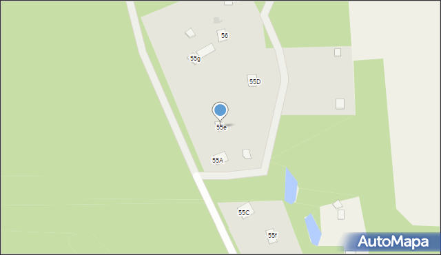 Jeziora, Jeziora, 55e, mapa Jeziora