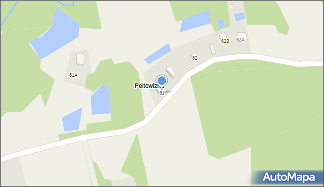 Jeziora, Jeziora, 61, mapa Jeziora