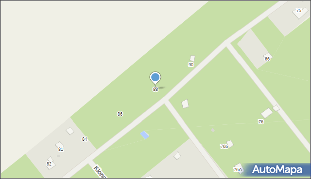 Jeziora, Jeziora, 88, mapa Jeziora