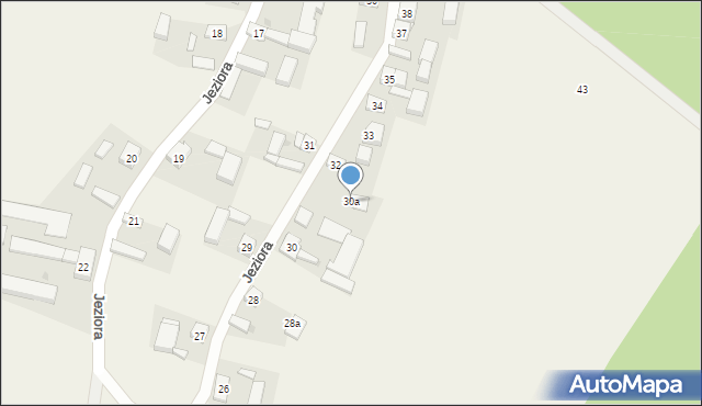 Jeziora, Jeziora, 30a, mapa Jeziora