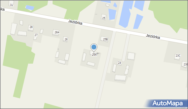 Jeziórka, Jeziórka, 25A, mapa Jeziórka