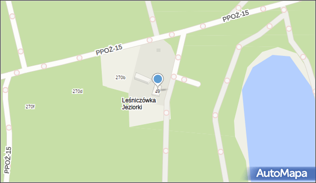 Jeziorki, Jeziorki, 49, mapa Jeziorki