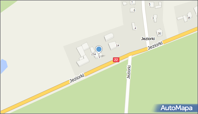 Jeziorki, Jeziorki, 1, mapa Jeziorki