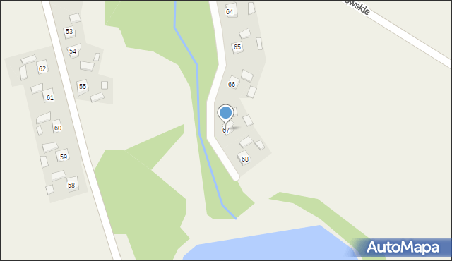 Jeziorki Kosztowskie, Jeziorki Kosztowskie, 67, mapa Jeziorki Kosztowskie