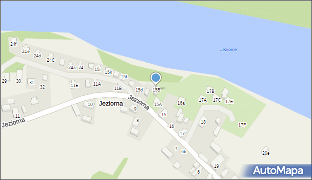Jeziorna, Jeziorna, 15B, mapa Jeziorna