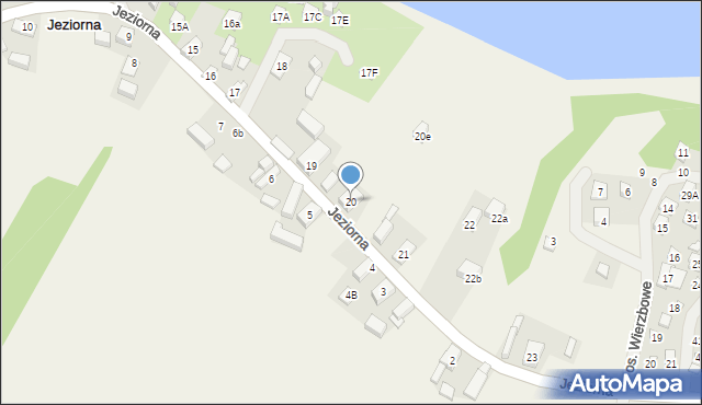 Jeziorna, Jeziorna, 20, mapa Jeziorna