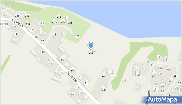 Jeziorna, Jeziorna, 20e, mapa Jeziorna