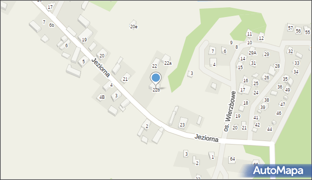 Jeziorna, Jeziorna, 22b, mapa Jeziorna