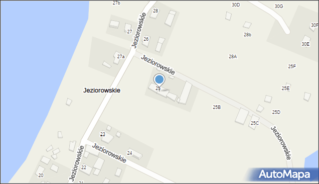 Jeziorowskie, Jeziorowskie, 25A, mapa Jeziorowskie