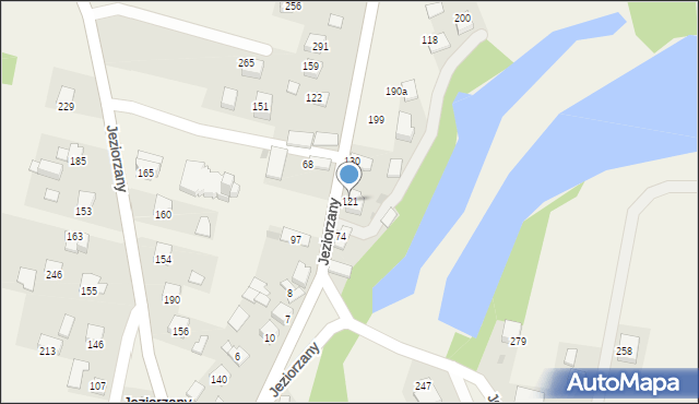 Jeziorzany, Jeziorzany, 121, mapa Jeziorzany