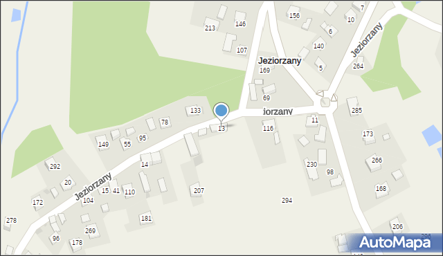 Jeziorzany, Jeziorzany, 13, mapa Jeziorzany