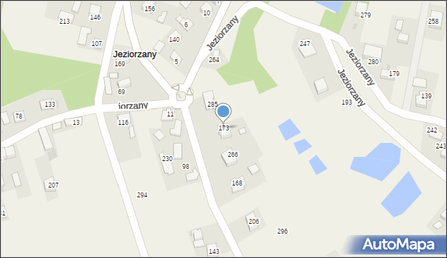 Jeziorzany, Jeziorzany, 173, mapa Jeziorzany