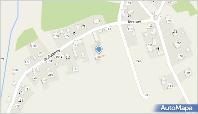 Jeziorzany, Jeziorzany, 207, mapa Jeziorzany