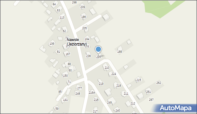 Jeziorzany, Jeziorzany, 220, mapa Jeziorzany