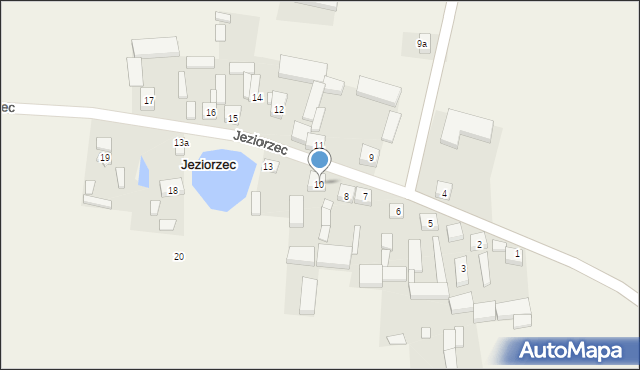 Jeziorzec, Jeziorzec, 10, mapa Jeziorzec