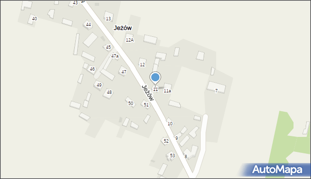 Jeżów, Jeżów, 11, mapa Jeżów