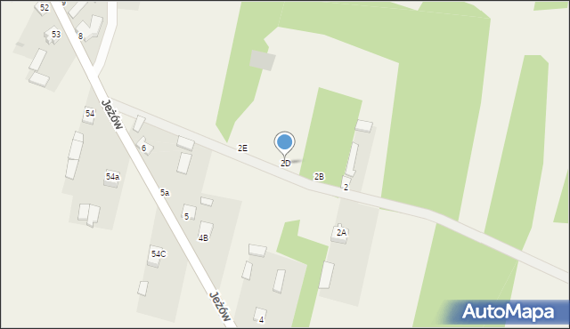 Jeżów, Jeżów, 2D, mapa Jeżów