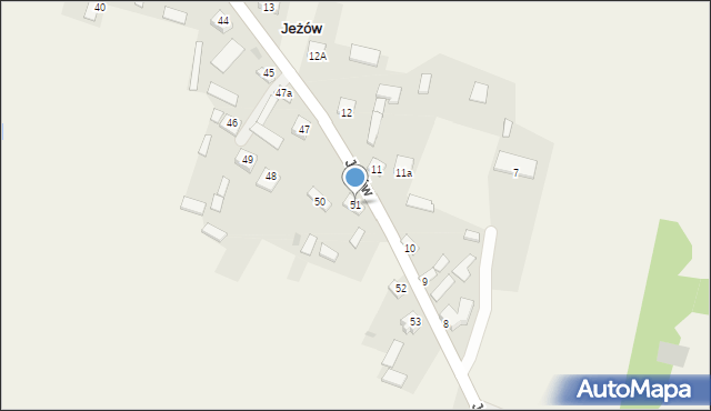 Jeżów, Jeżów, 51, mapa Jeżów