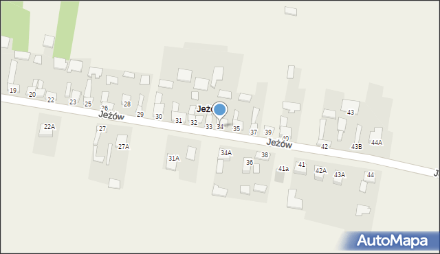 Jeżów, Jeżów, 34, mapa Jeżów