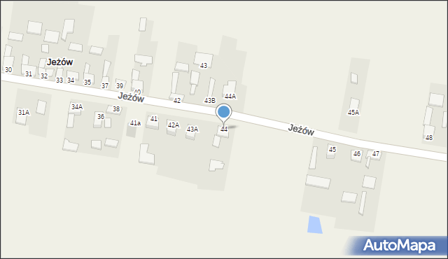 Jeżów, Jeżów, 44, mapa Jeżów