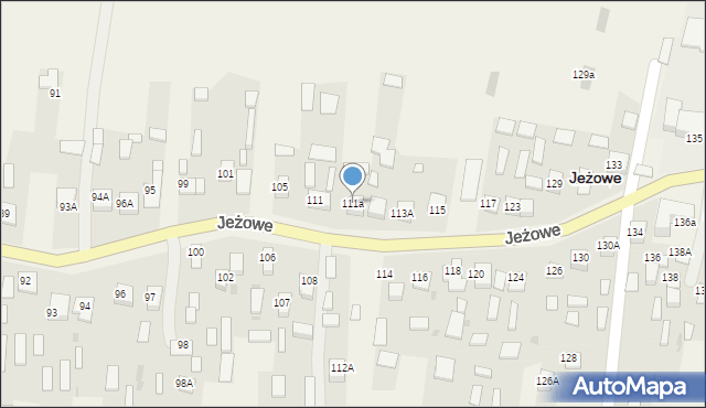 Jeżowe, Jeżowe, 111a, mapa Jeżowe