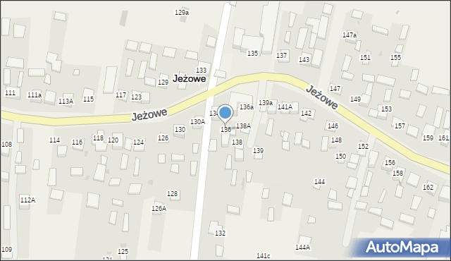 Jeżowe, Jeżowe, 136, mapa Jeżowe