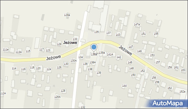 Jeżowe, Jeżowe, 136a, mapa Jeżowe