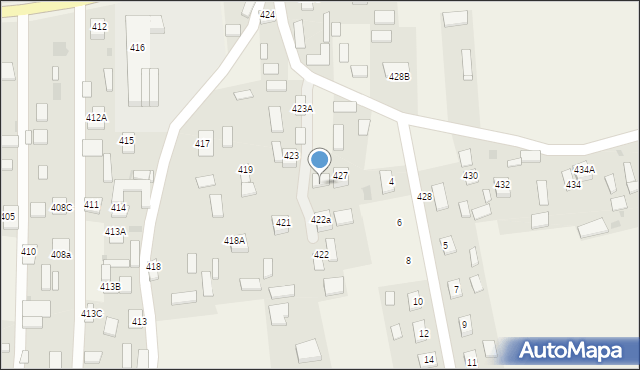 Jeżowe, Jeżowe, 427B, mapa Jeżowe