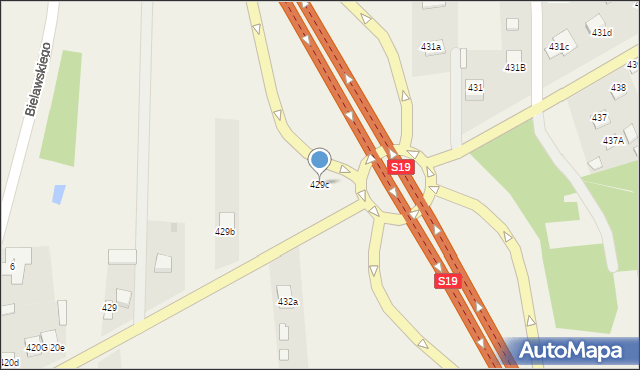 Jeżowe, Jeżowe, 429c, mapa Jeżowe