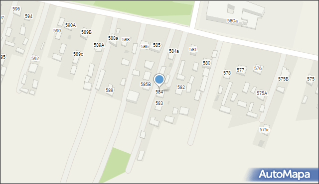 Jeżowe, Jeżowe, 584, mapa Jeżowe