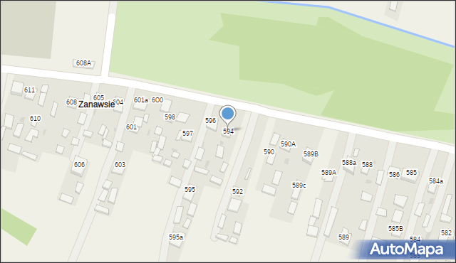 Jeżowe, Jeżowe, 594, mapa Jeżowe